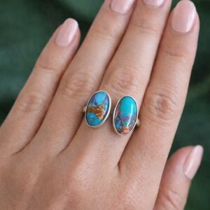 Turquoise and 925 Silver Women's Ring